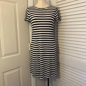 Michael Kors Striped Black and White Mini Dress- Size Small